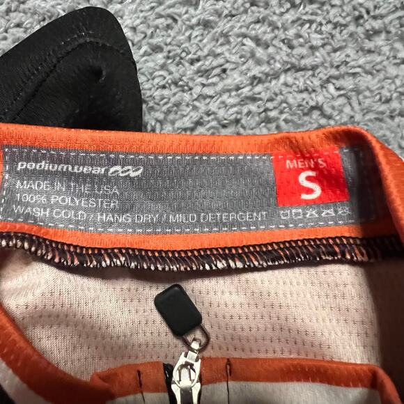 Podiumwear Cycle Jersey Shirt Mens Small Performance Cycling Pocket - Picture 5 of 5